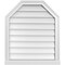 Ekena Millwork Octagonal Top Surface Mount PVC Gable Vent w/ 2"W x 2"P Brickmould Sill Frame, 24"W x 28"H GVPOT24X2803SN - alternate 1